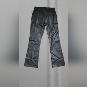 Men's Sleek Black Cargo Pants